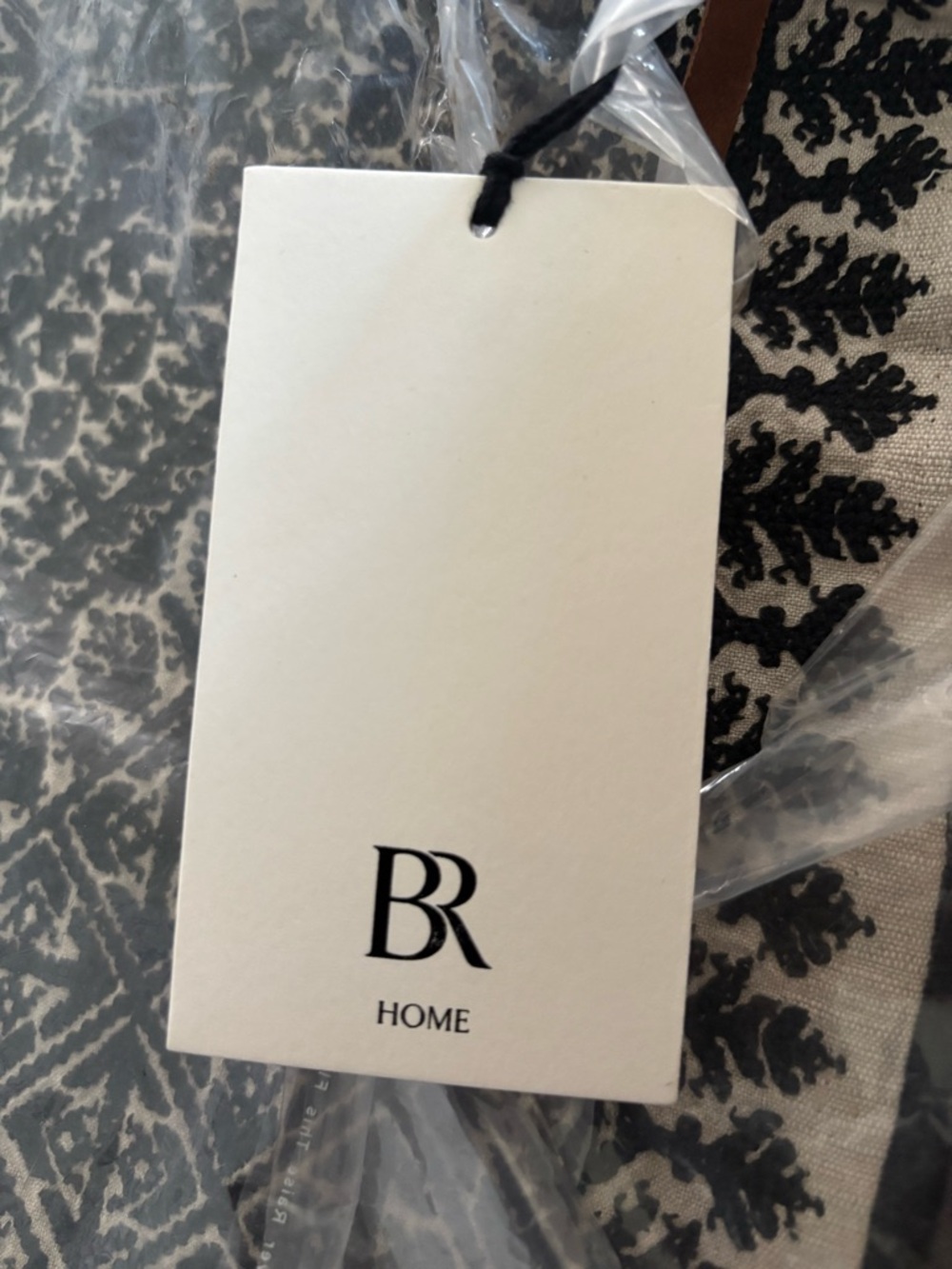 Banana Republic Black and Cream Long Decorative Lumbar Pillow - Picture 5 of 5